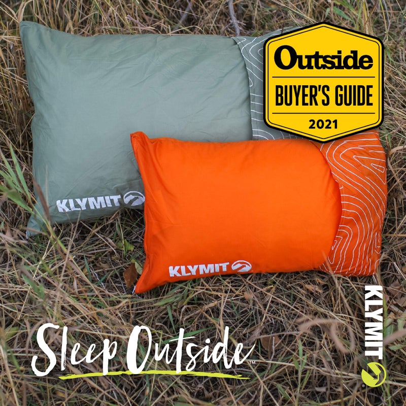 Klymit Drift Camping Pillow, Shredded Memory Foam Travel Pillow with Reversible Cover for Outdoor Use, Orange, Regular - Image 3